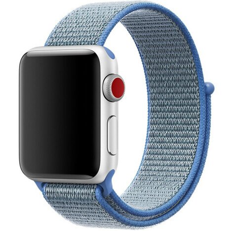 Curea iUni compatibila cu Apple Watch 1/2/3/4/5/6/7, 40mm, Nylon Sport, Woven Strap, Blue