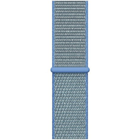 Curea iUni compatibila cu Apple Watch 1/2/3/4/5/6/7, 44mm, Nylon Sport, Woven Strap, Blue