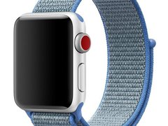 Curea iUni compatibila cu Apple Watch 1/2/3/4/5/6/7, 40mm, Nylon Sport, Woven Strap, Blue